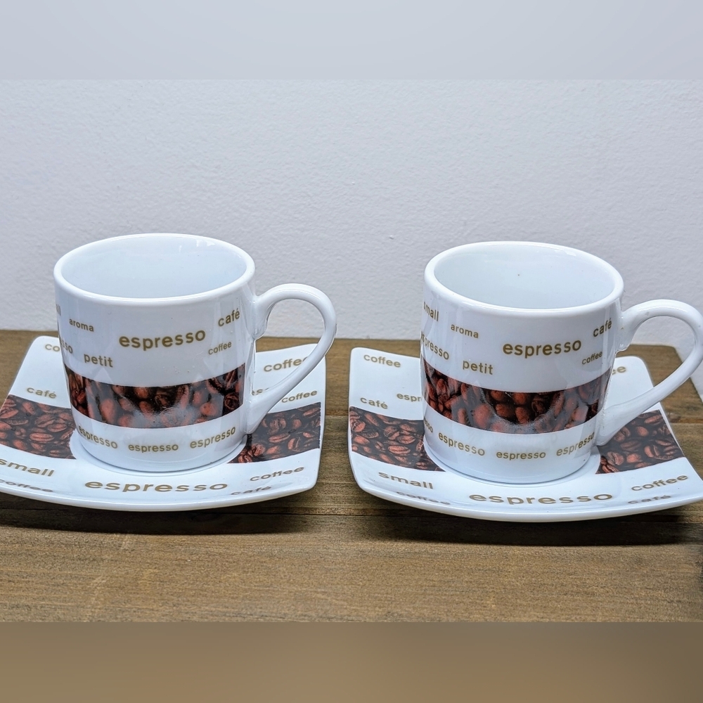 Espresso Coffee Cup and Saucer Set